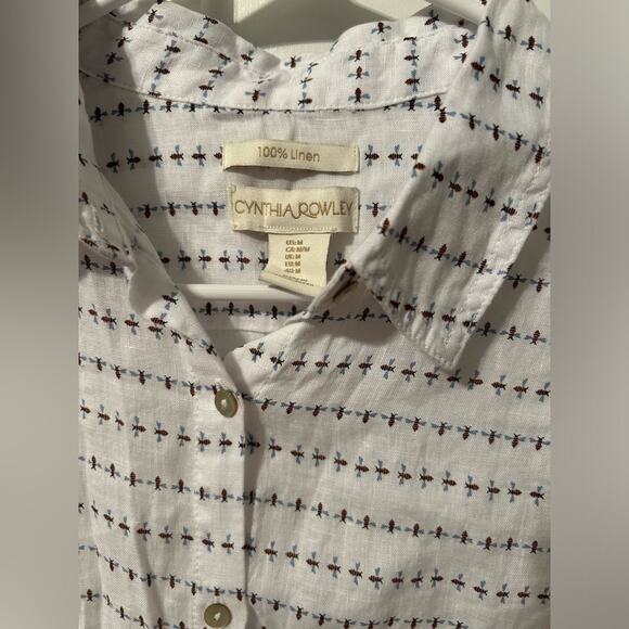 Cynthia Rowley Bee Linen Button Down - Picture 2 of 3